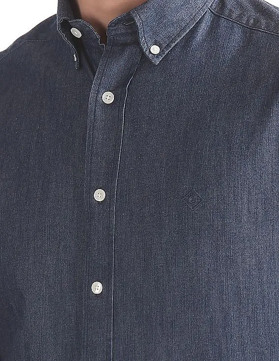 Gant Tech Prep Bio Indigo Chambray Button Down Shirt