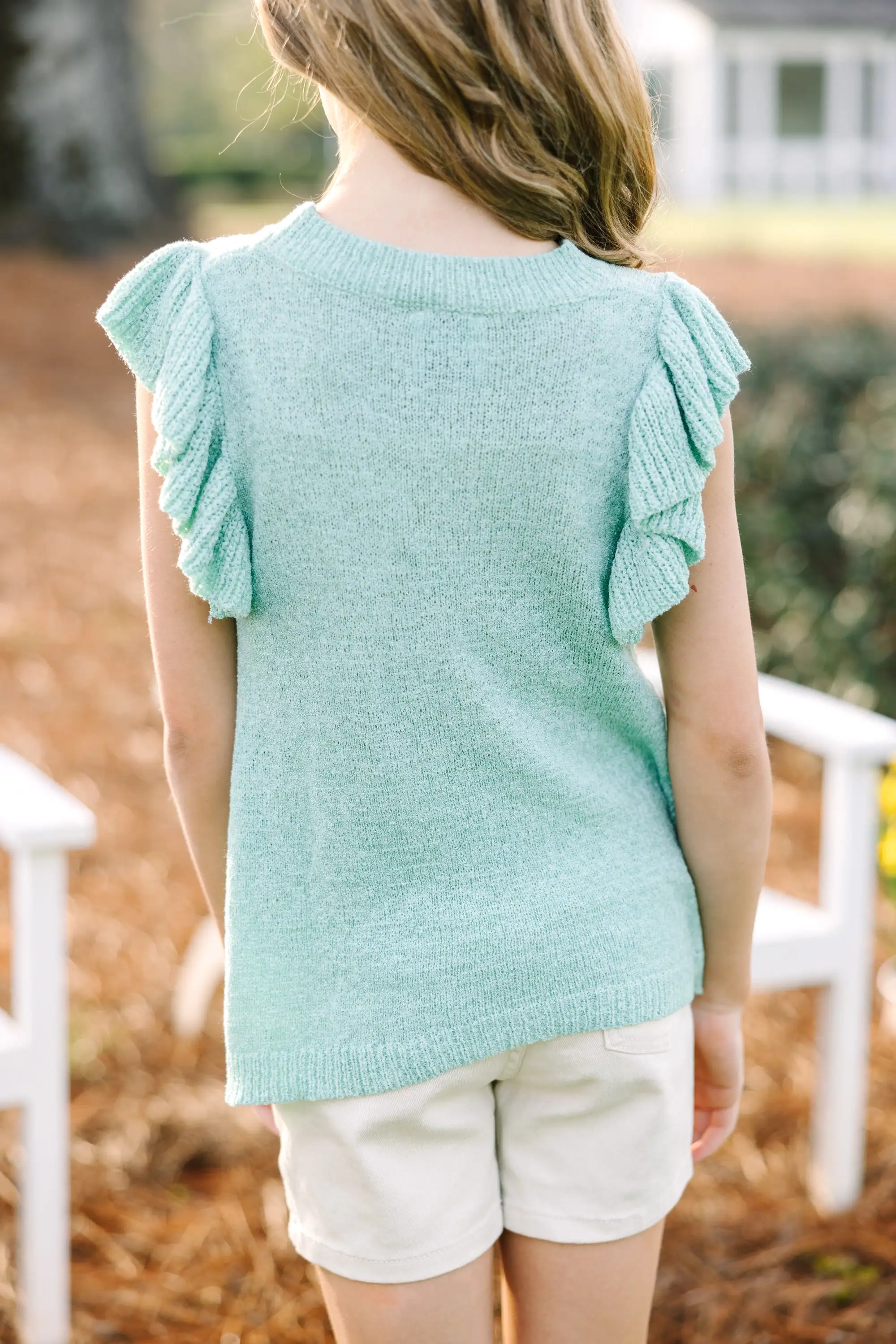 Girls: Certain Joy Mint Green Knit Top