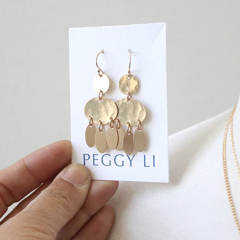 Golden Ovals Earrings