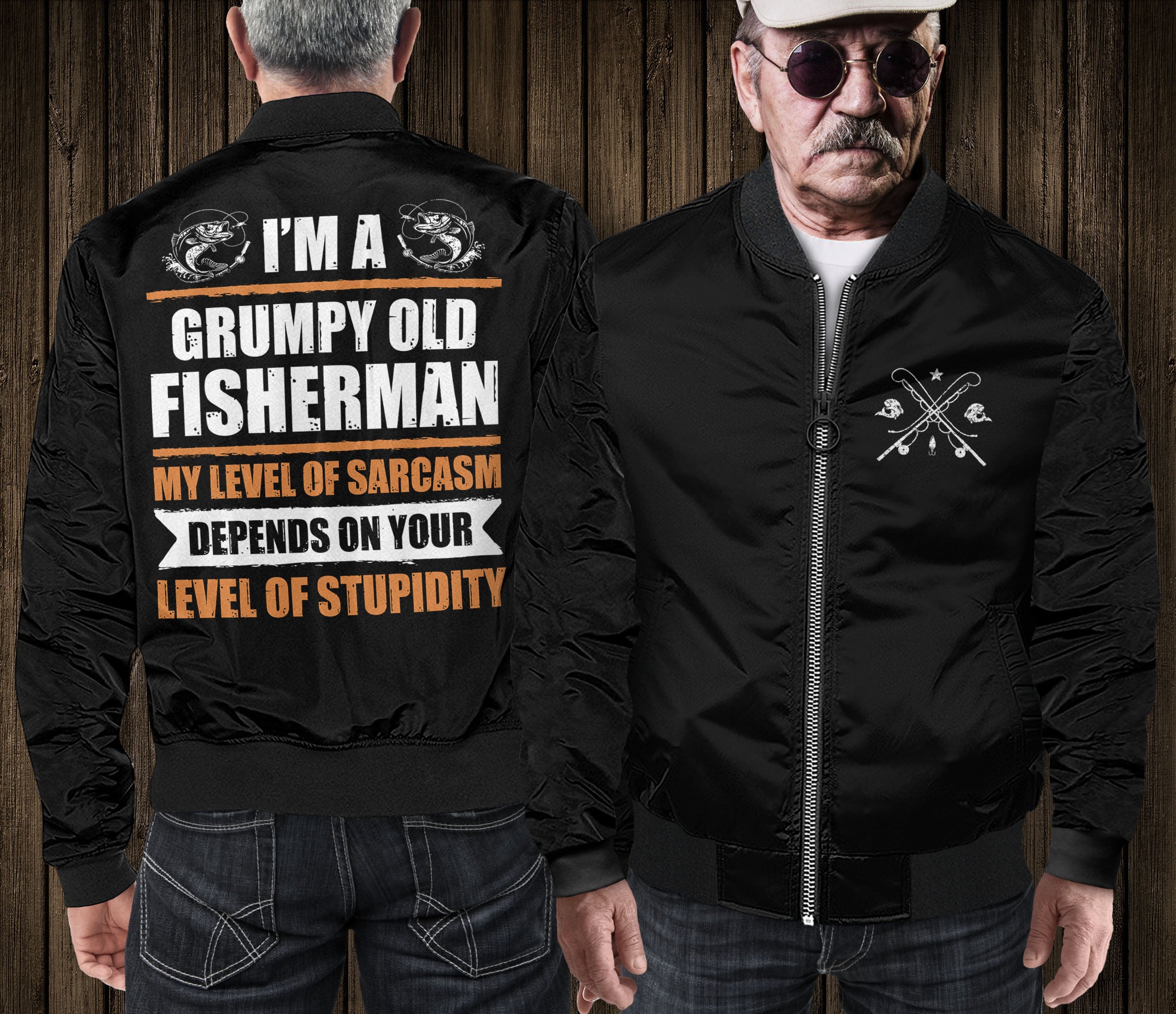 Grumpy Old Fisherman Bomber Jacket