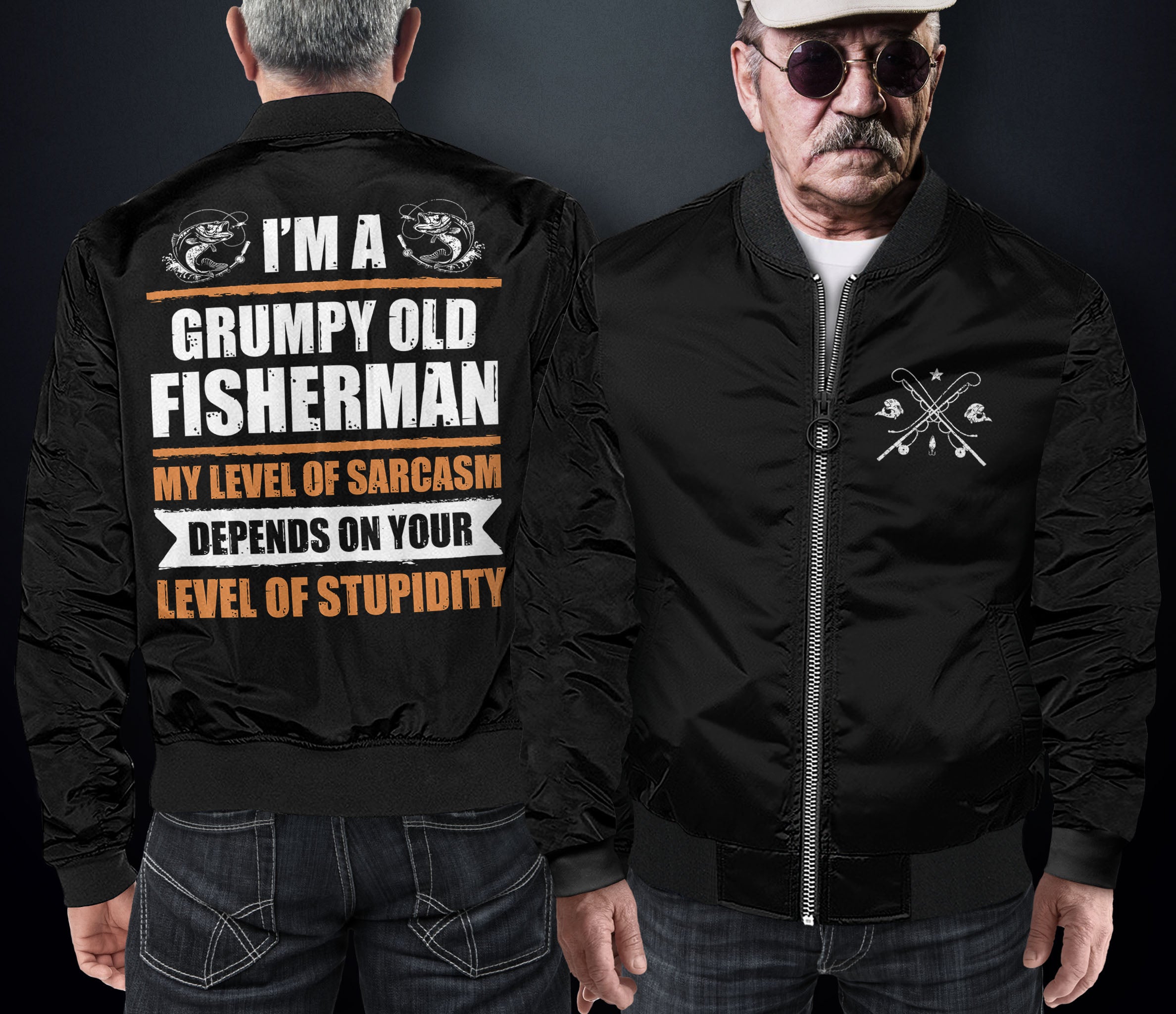 Grumpy Old Fisherman Bomber Jacket