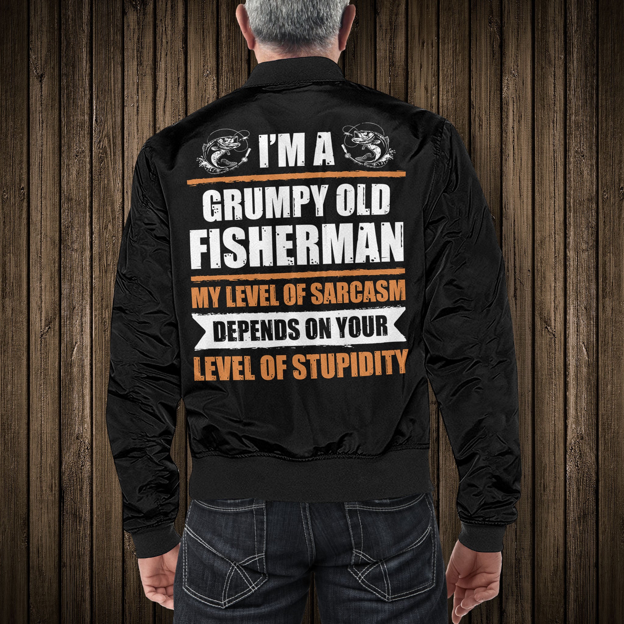 Grumpy Old Fisherman Bomber Jacket