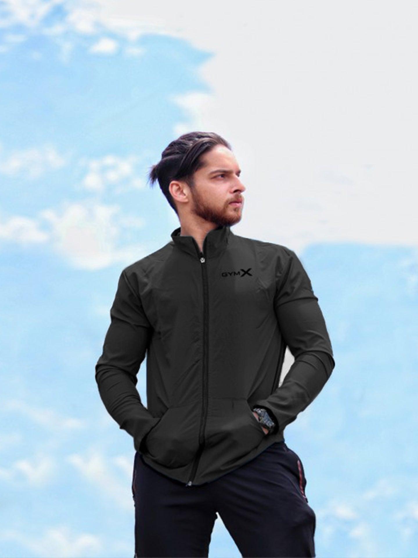 GymX Carbon Grey Summer Windcheater