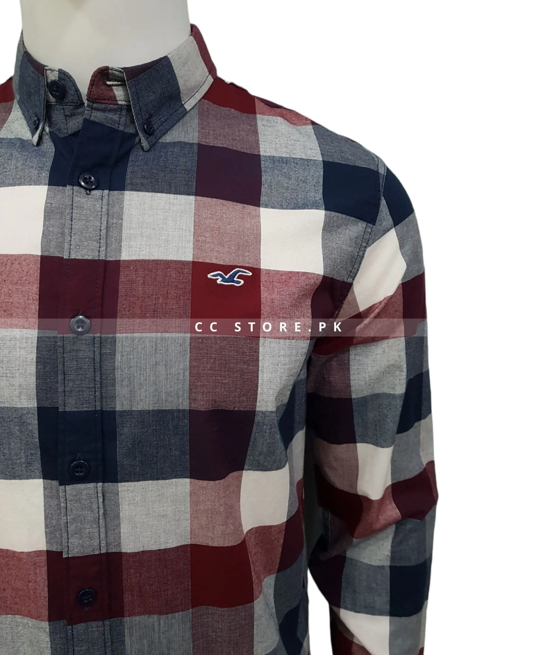 Holstr Stretch Red/White Check Button Down Shirt