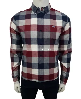 Holstr Stretch Red/White Check Button Down Shirt