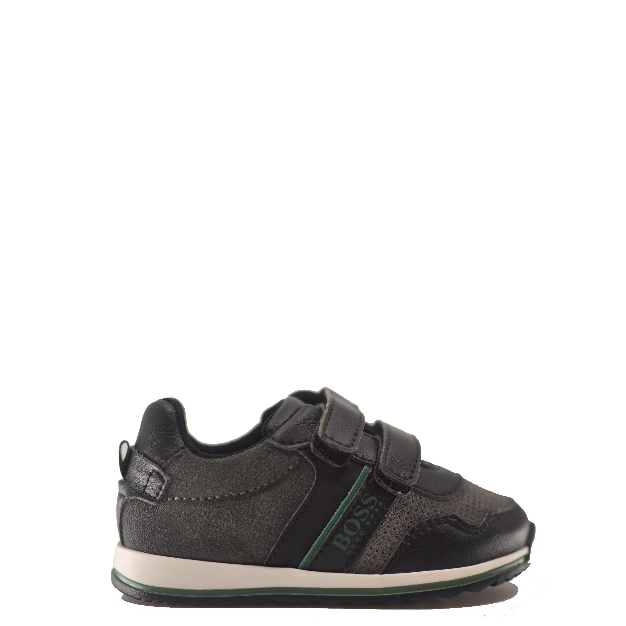 Hugo Boss Gray Leather Baby Sneaker