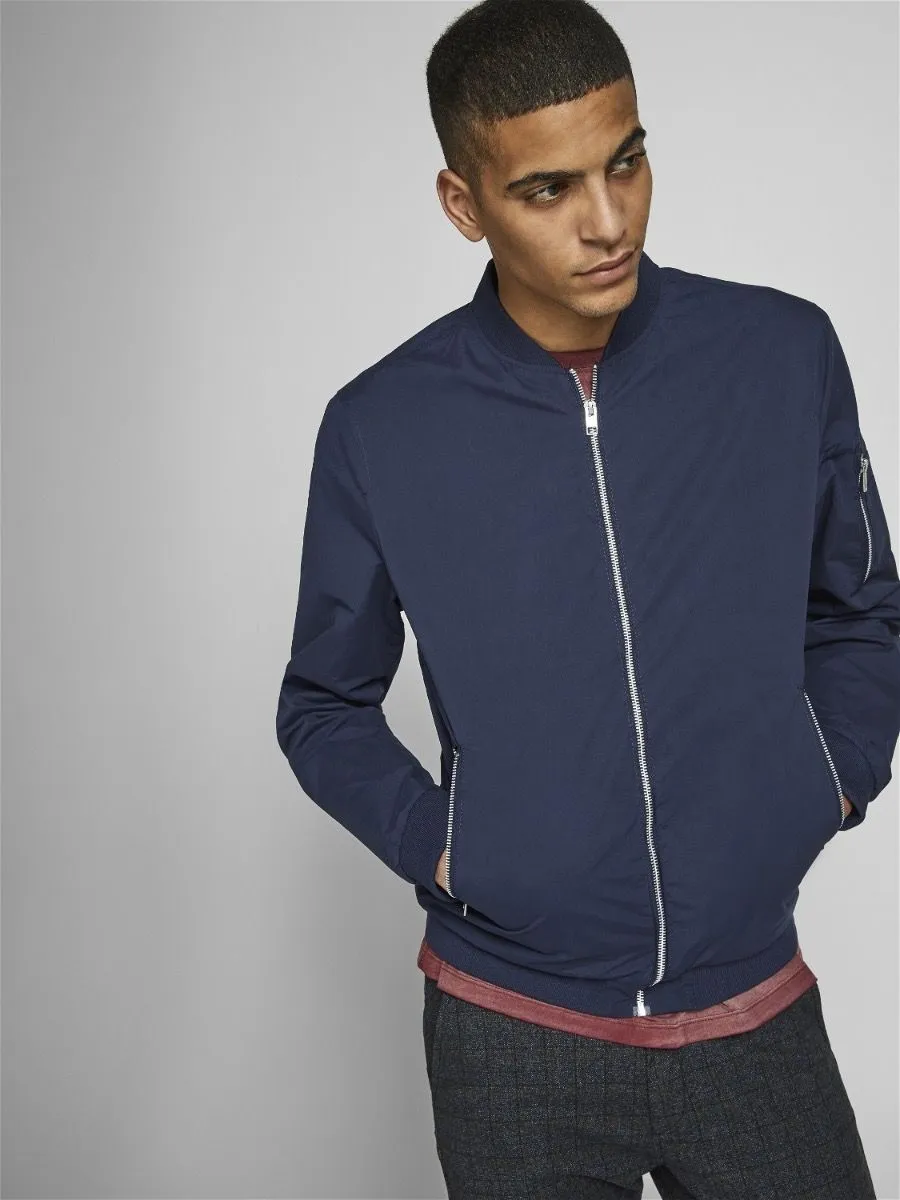 Jack & Jones Rush Bomber Jacket Navy Blazer