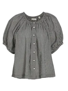 June Top in La Maddalena Gingham