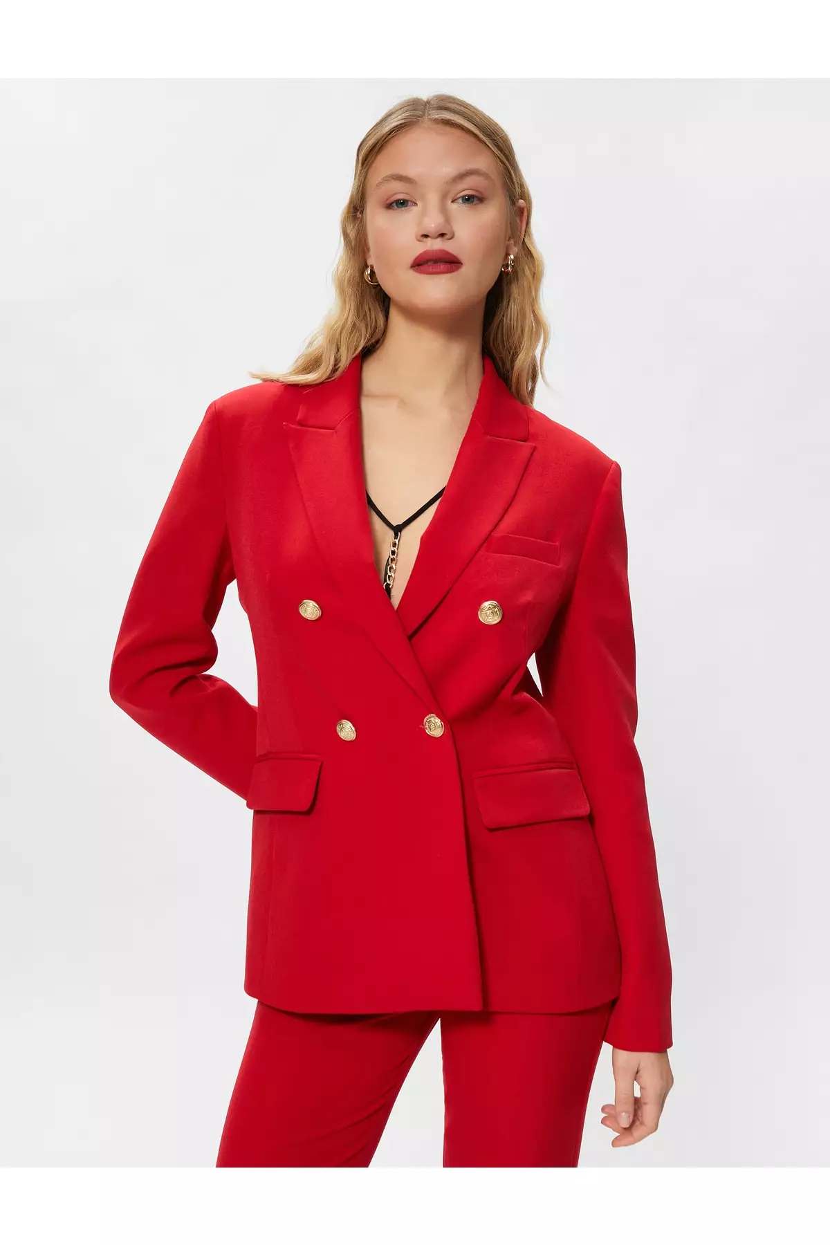 KOTON Double Breasted Blazer Jacket