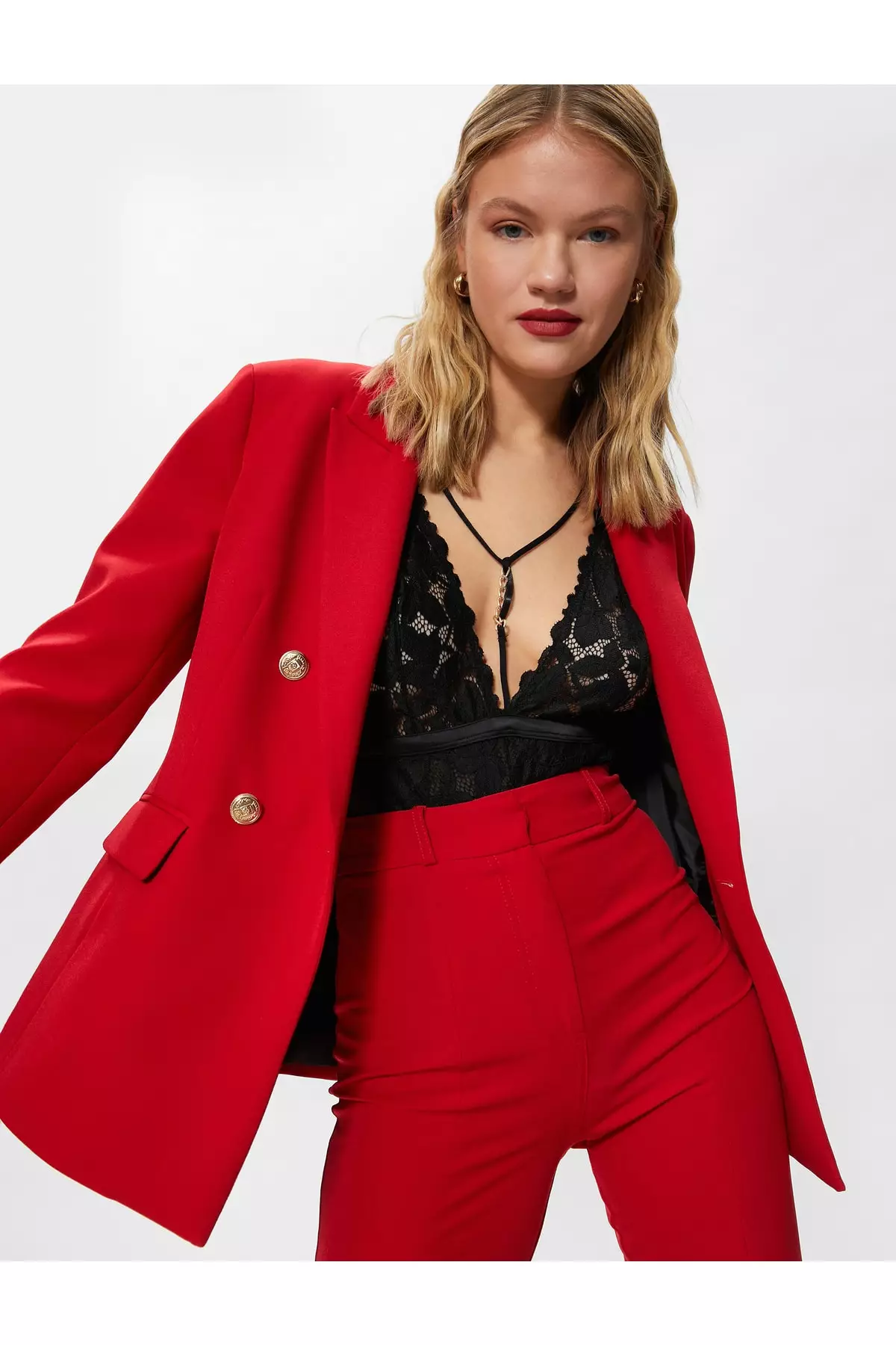 KOTON Double Breasted Blazer Jacket