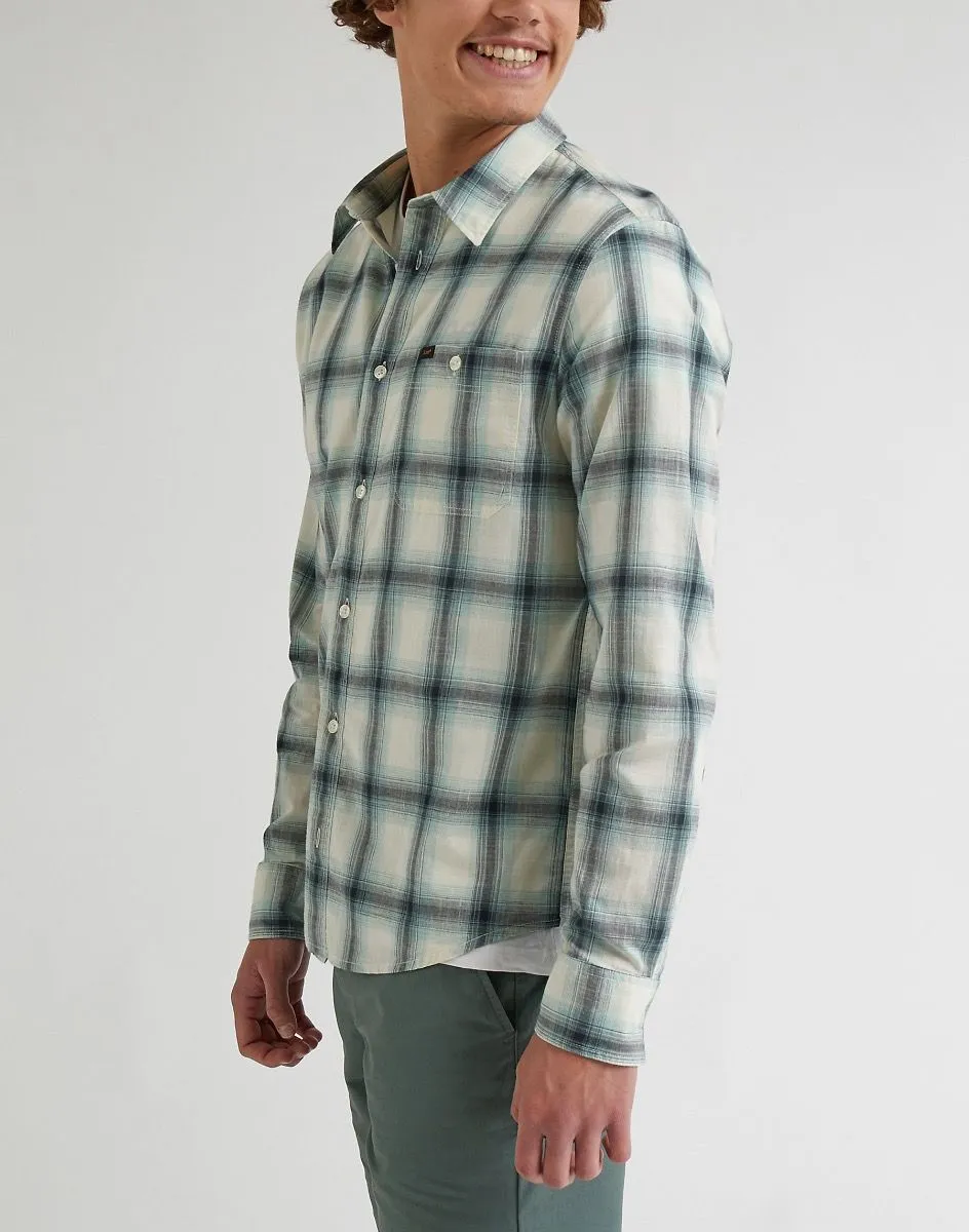 Lee Sure Check Long Sleeve Shirt Dusty Jade