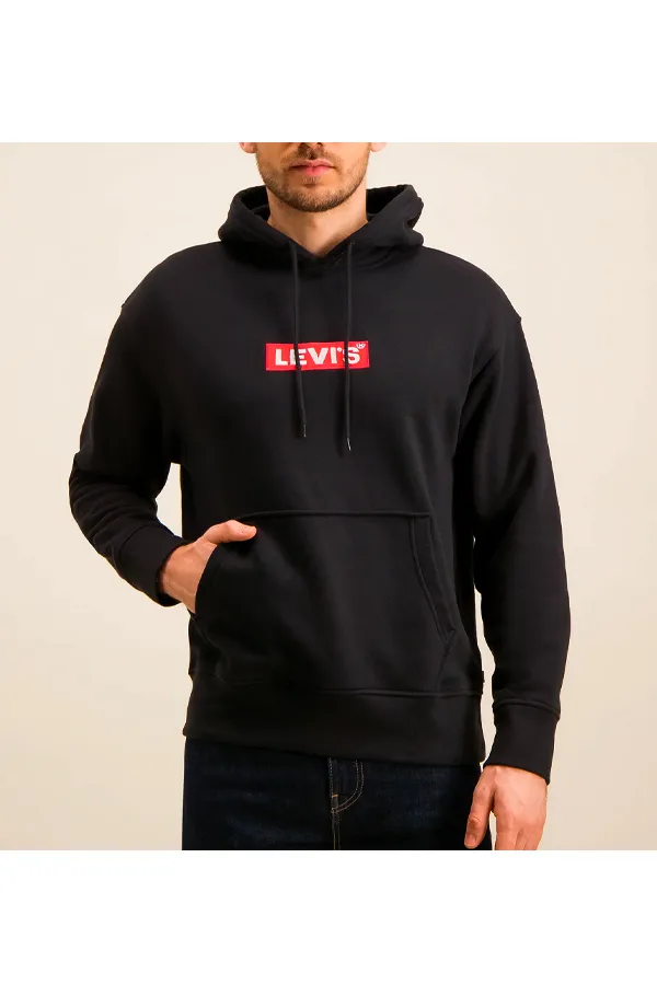 Levi's Boxtab Logo Hoodie Black