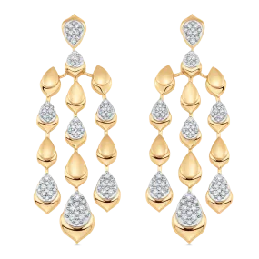 Lierre Gold and Diamond Partial Pear Drop Earring