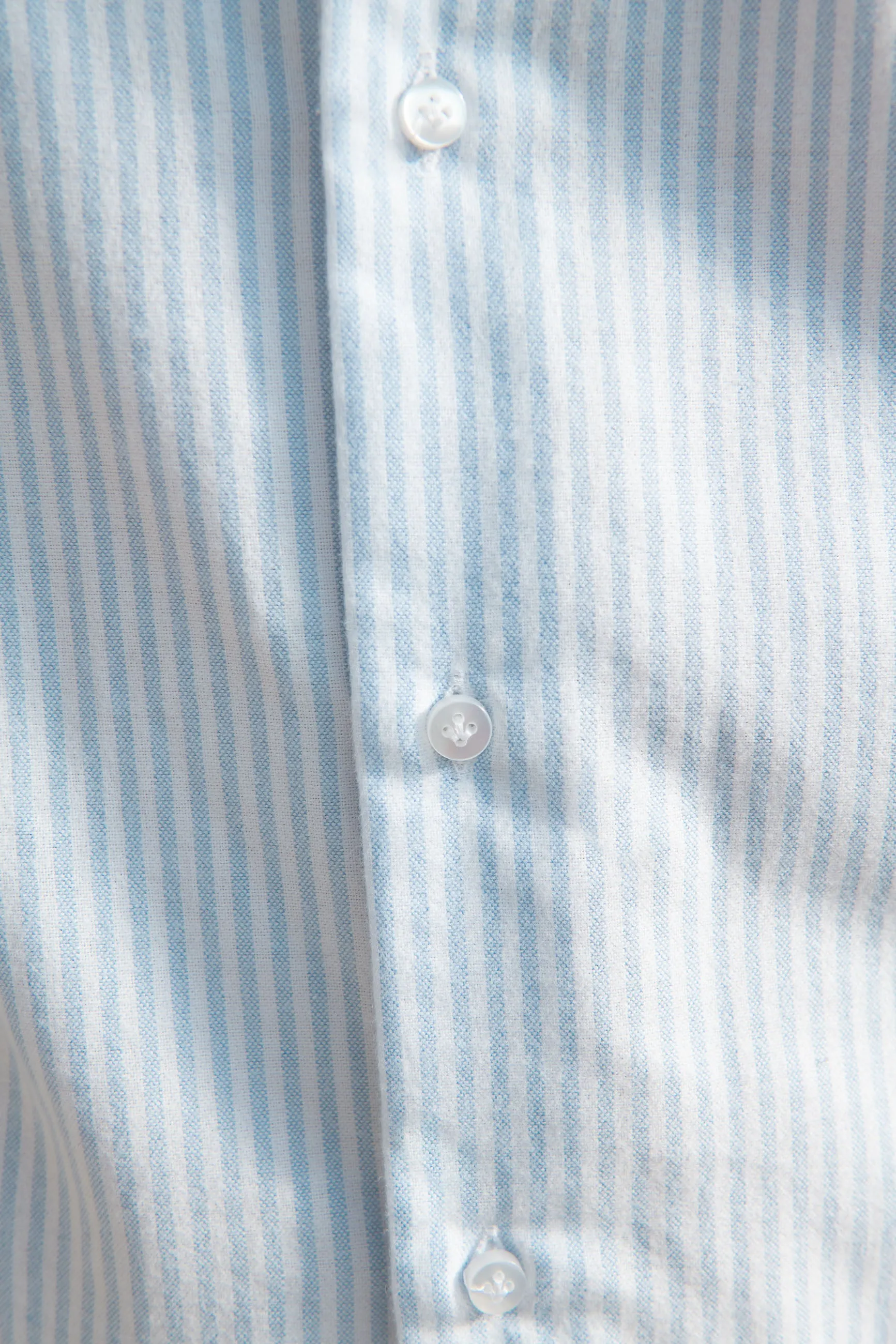 Light blue striped soft oxford button down shirt - Made In Italy