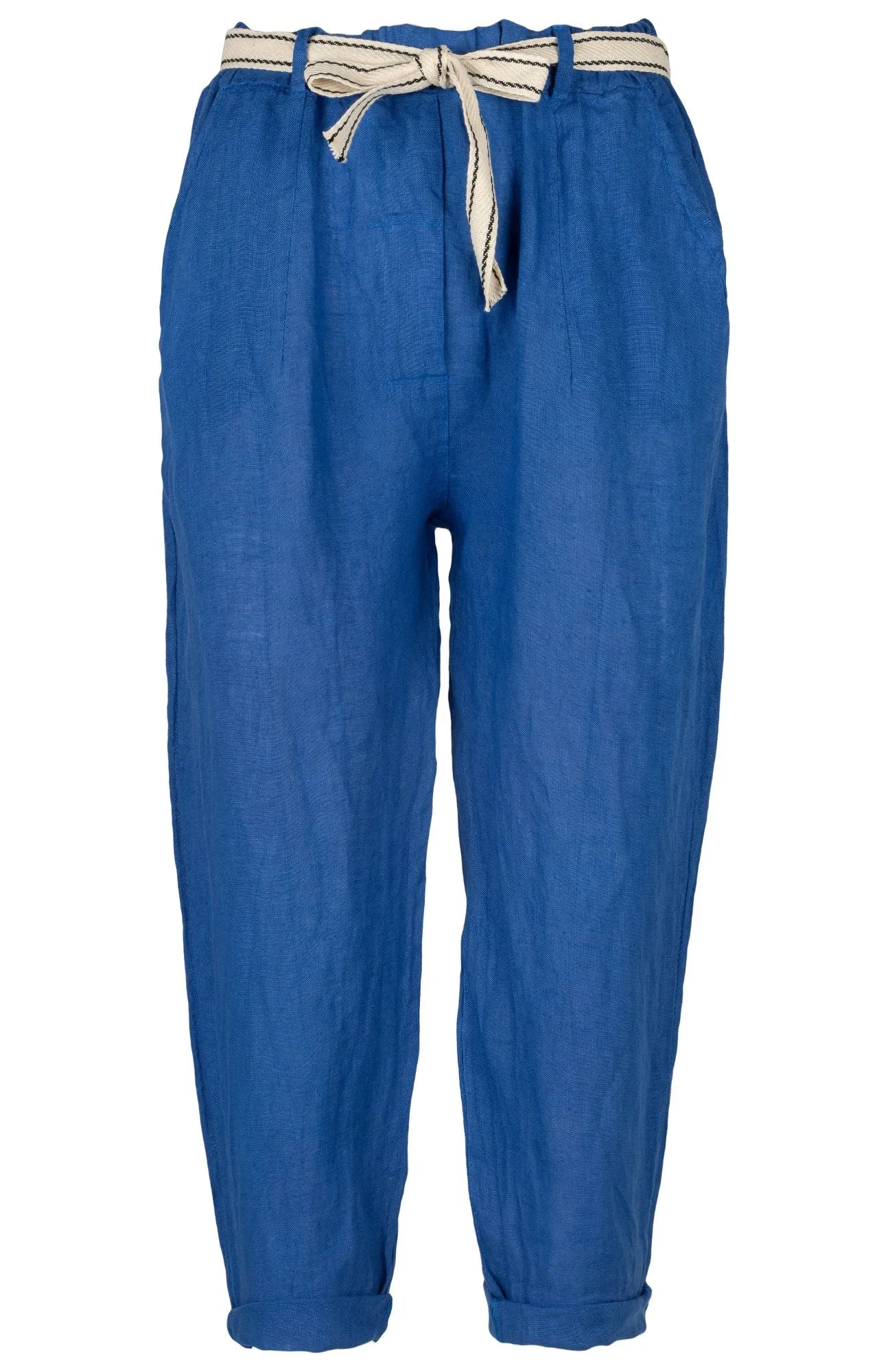 M Made in Italy - Linen Belted Pants