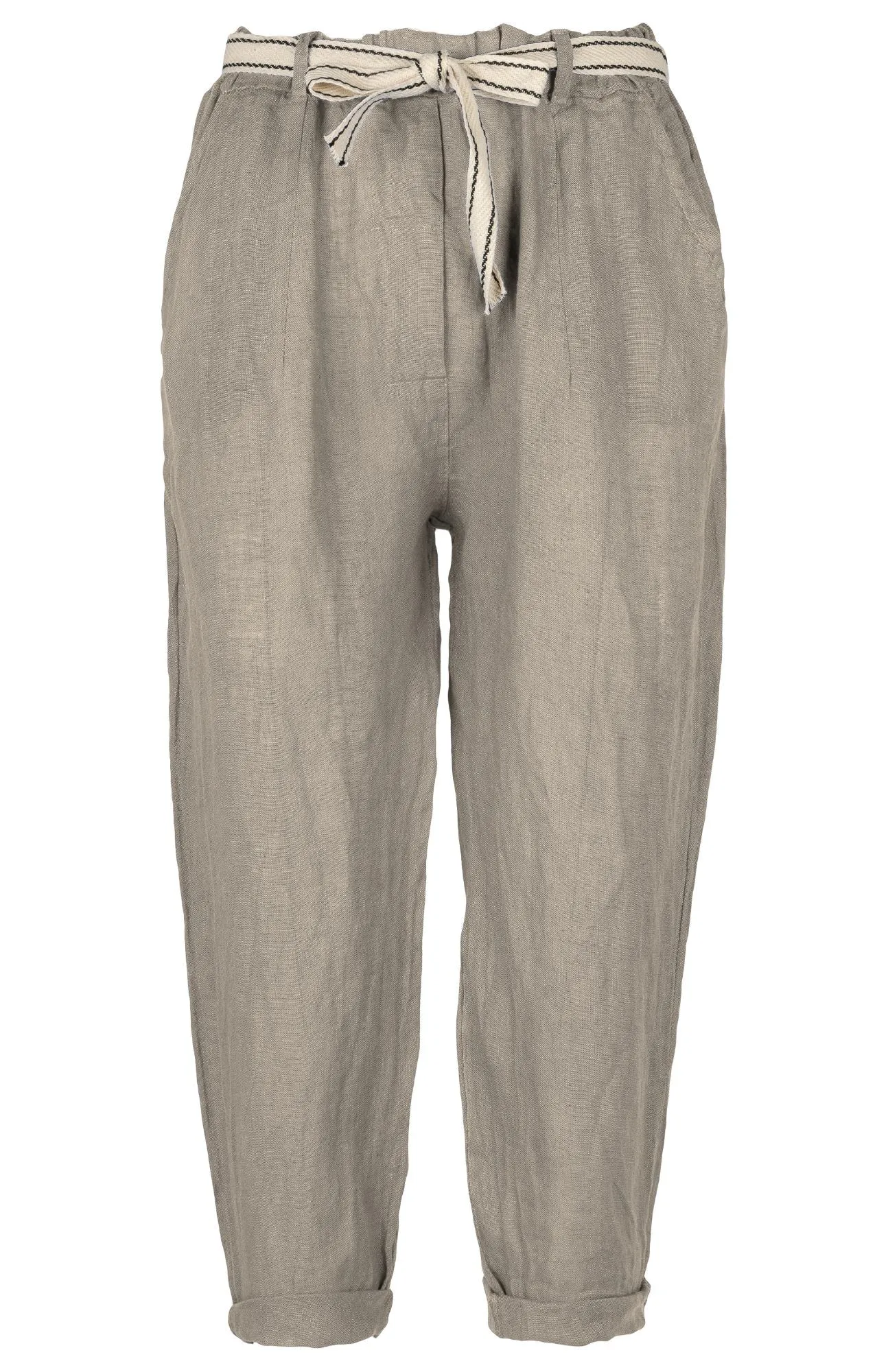 M Made in Italy - Linen Belted Pants