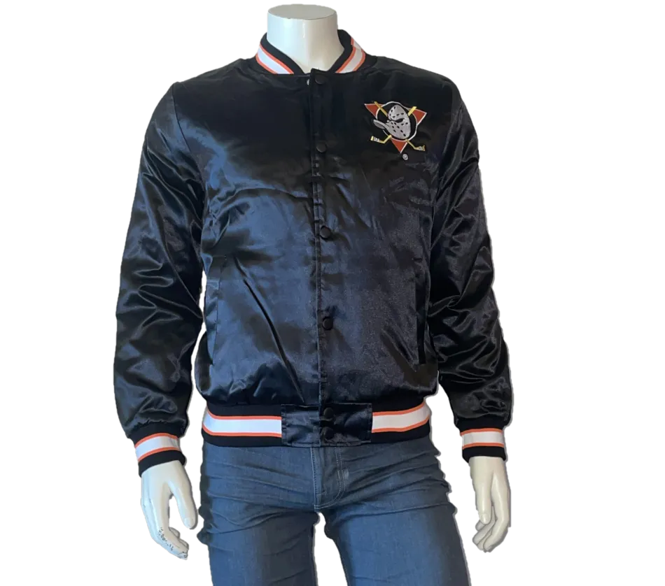 MD Orange Satin Bomber Jacket