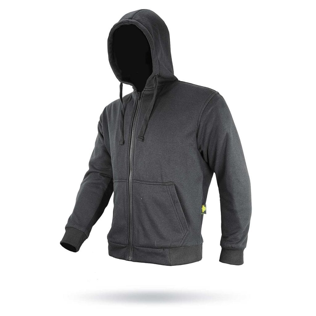 MEN MOTORCYCLE FLEECE HOODIES REINFORCED WITH KEVLAR