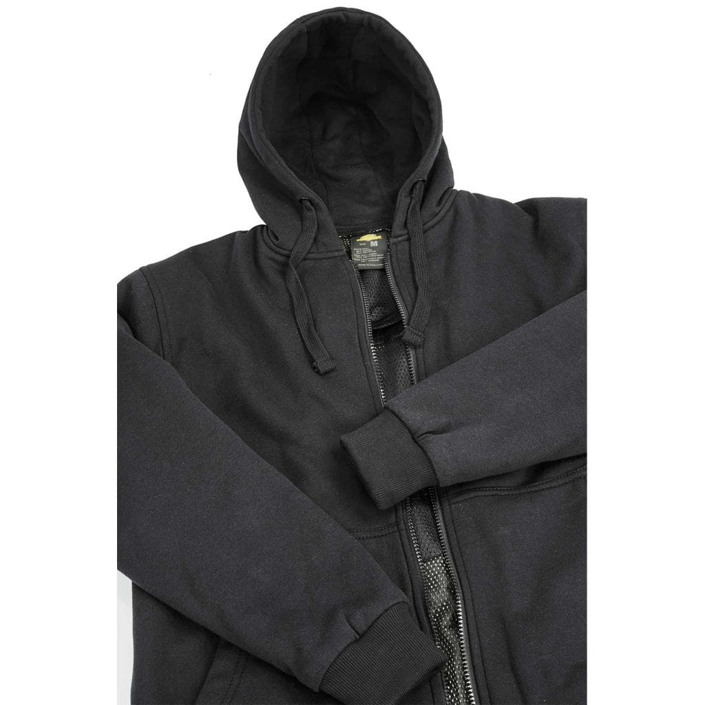 MEN MOTORCYCLE FLEECE HOODIES REINFORCED WITH KEVLAR