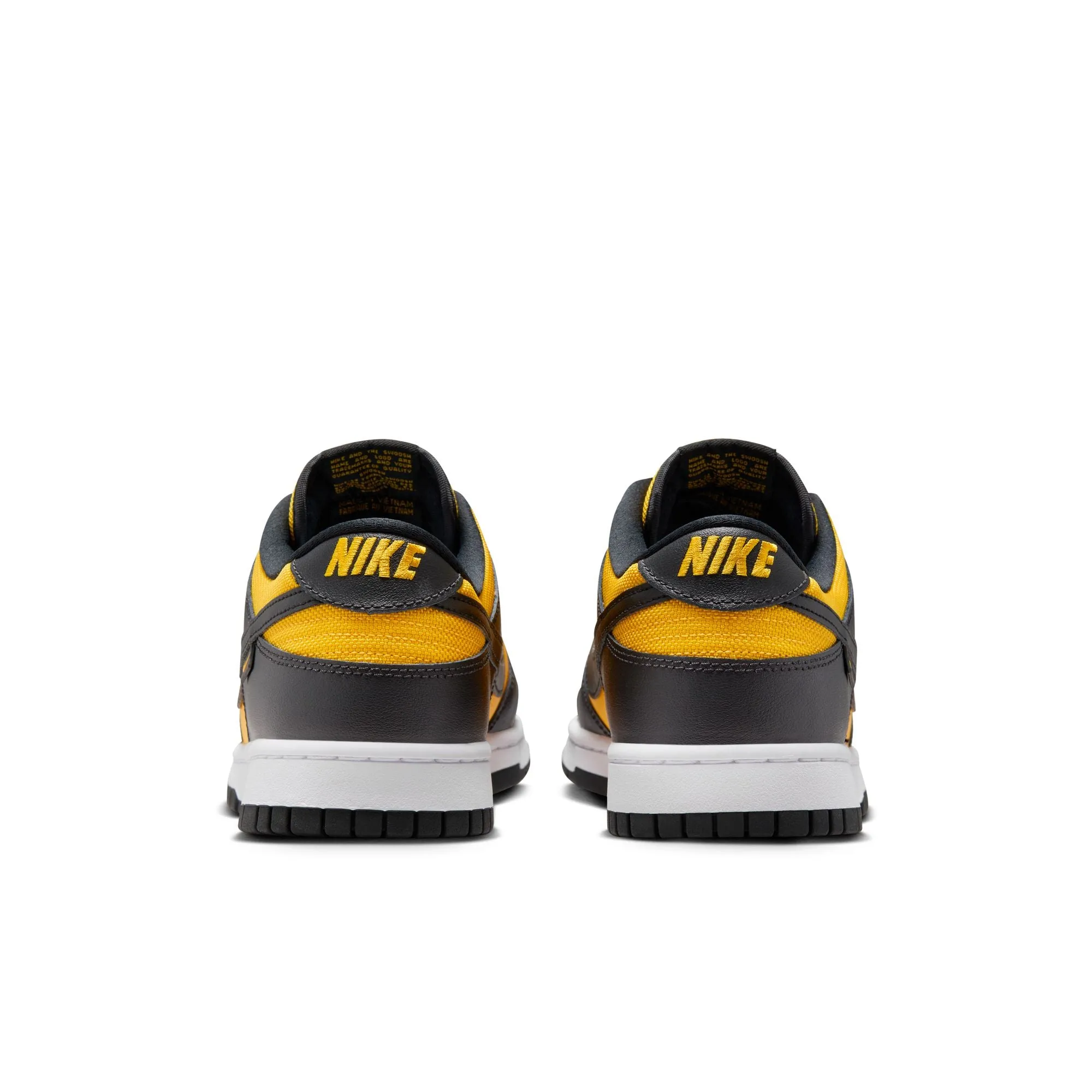 Men's Nike Dunk Low- BLACK/UNIVERSITY GOLD-WHITE