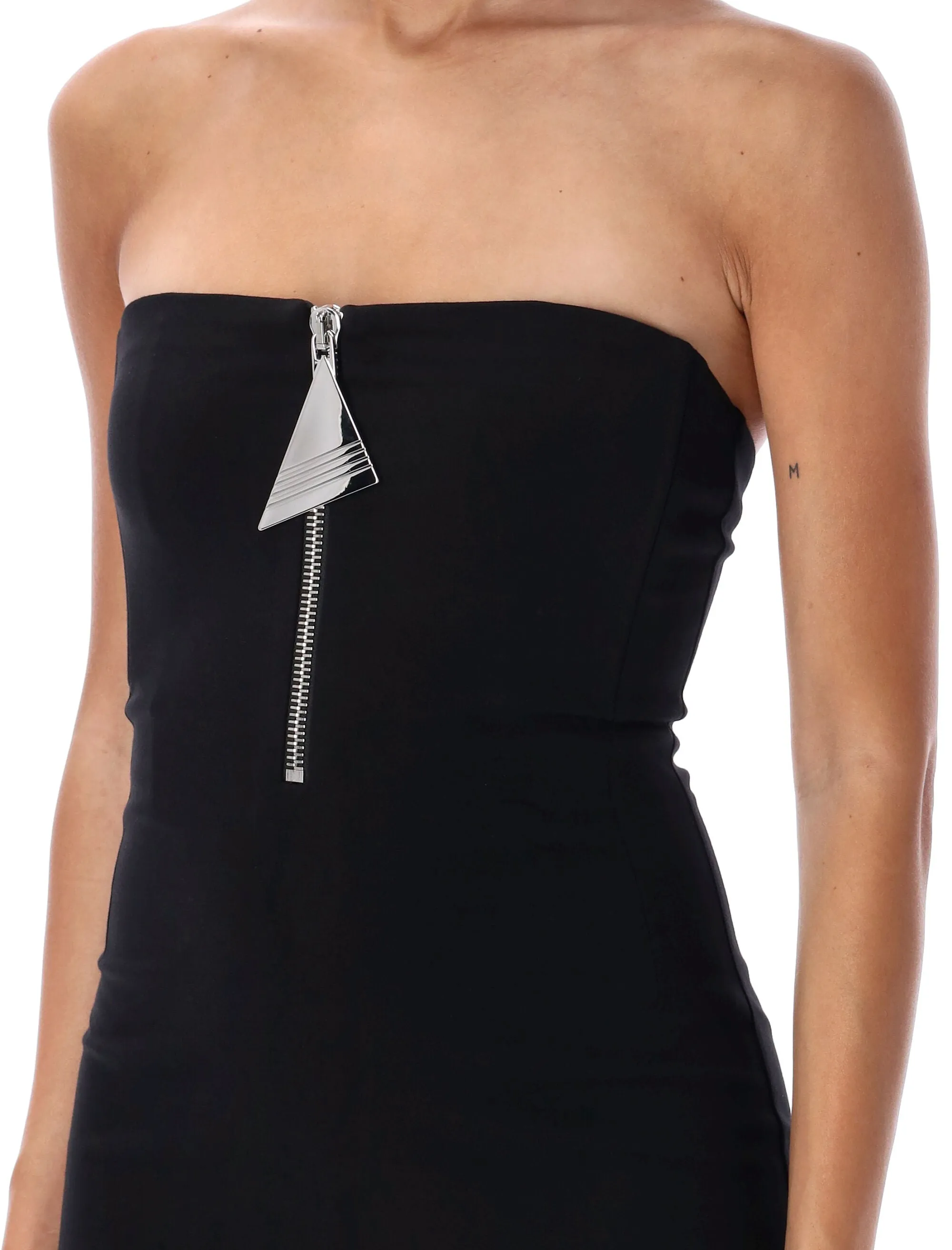 MIDI DRESS BUSTIER BIG ZIP