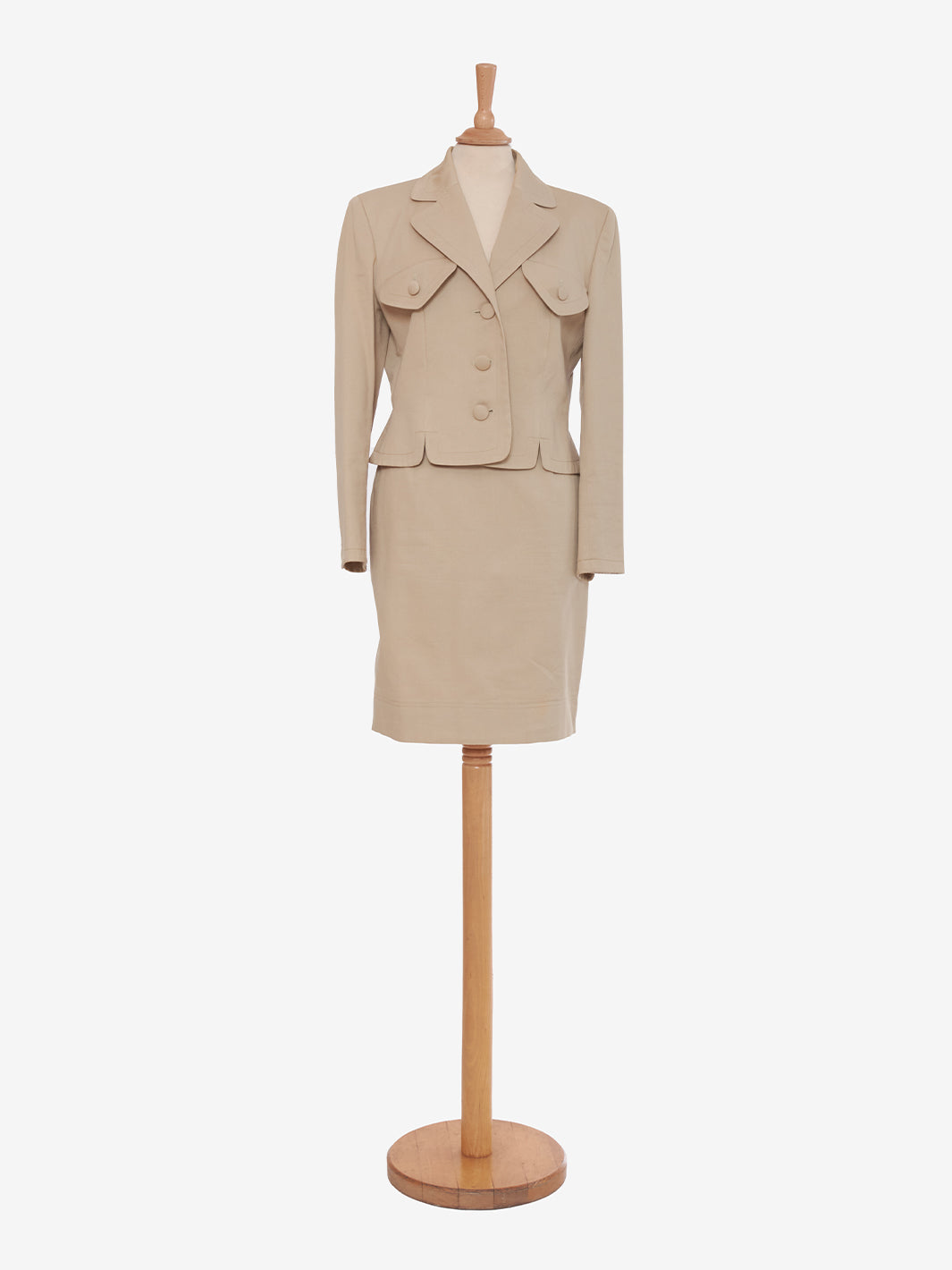 Moschino Cheap and Chic Beige Cotton Suit