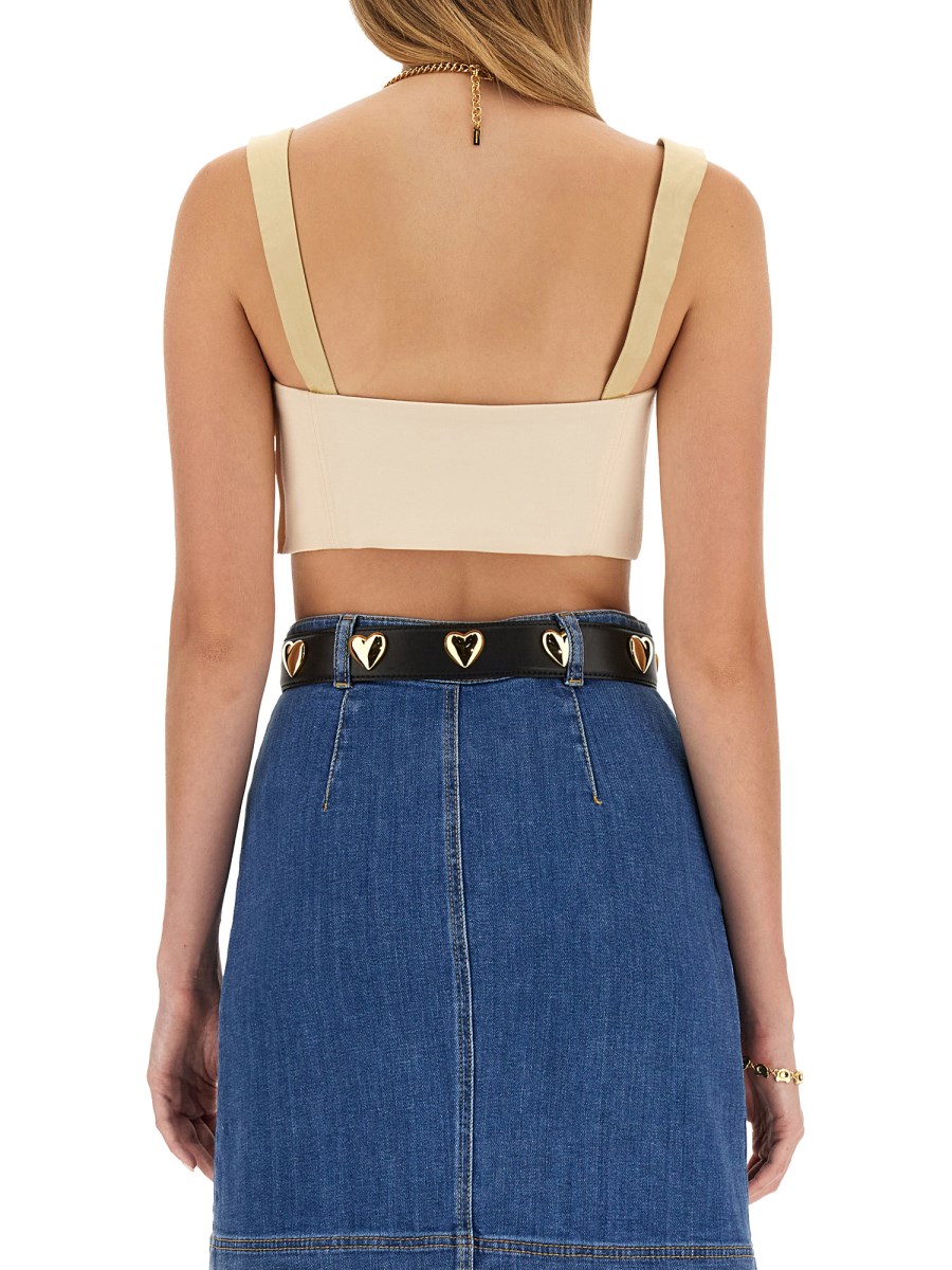 MOSCHINO      TOP BUSTIER IN LANA