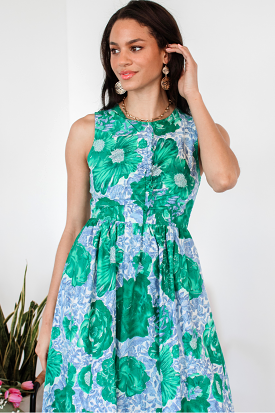 My Love Grows Floral Midi Dress