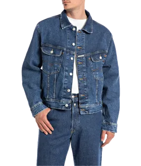 Oversized Denim Jacket - Blue