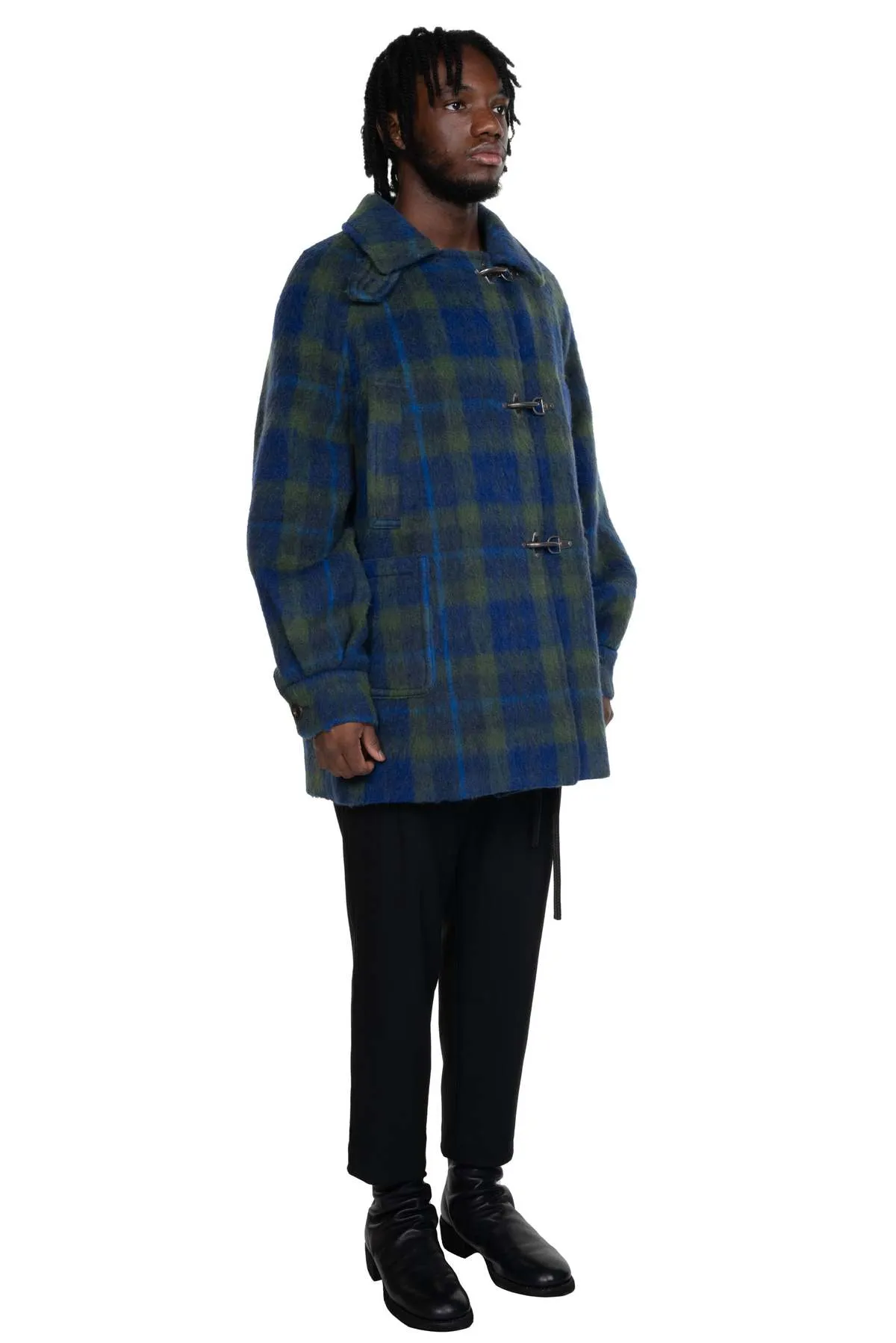 Oversized Peacoat - Green/Blue