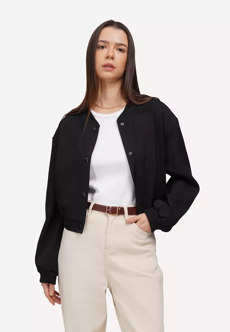 OXGN Cropped Bomber Jacket