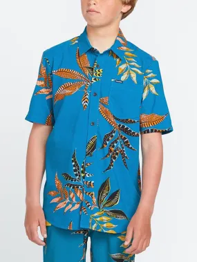 Paradiso Floral Short Sleeve Buttondown Shirt (Boys 7-14)