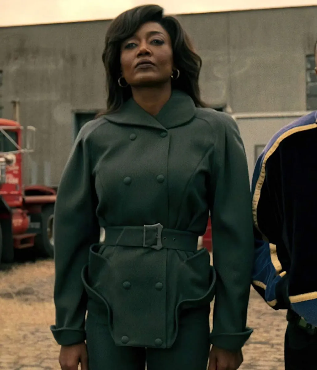 Patina Miller Power Book III Grey Peacoat