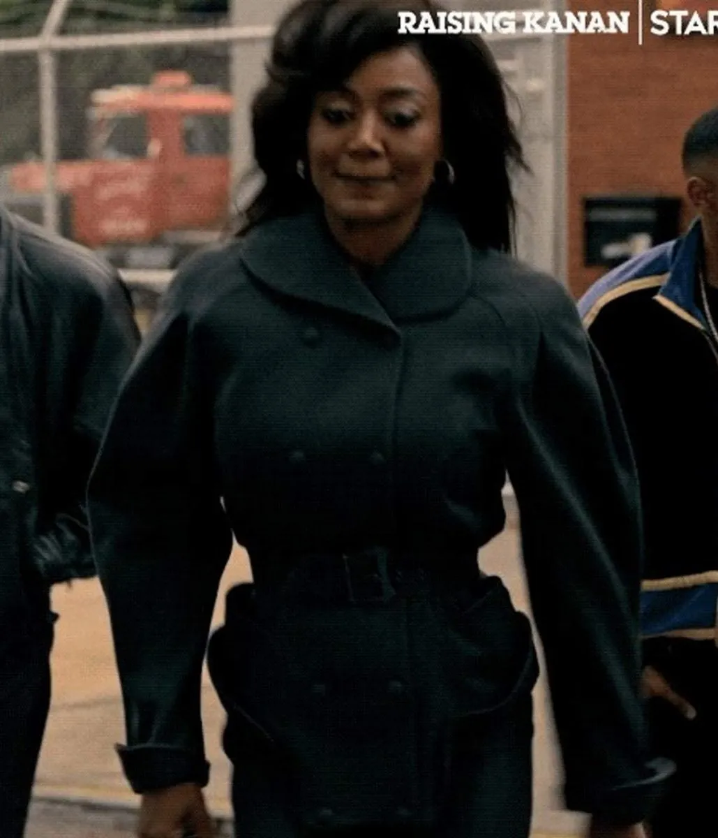 Patina Miller Power Book III Grey Peacoat