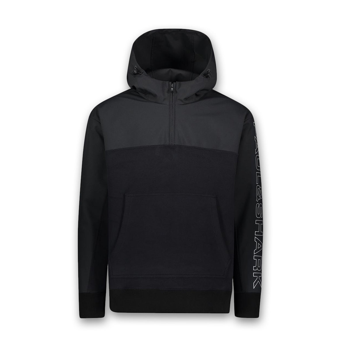 Paul & Shark - Typhoon Reflex Logo 1/4 Zip Hoodie in Black