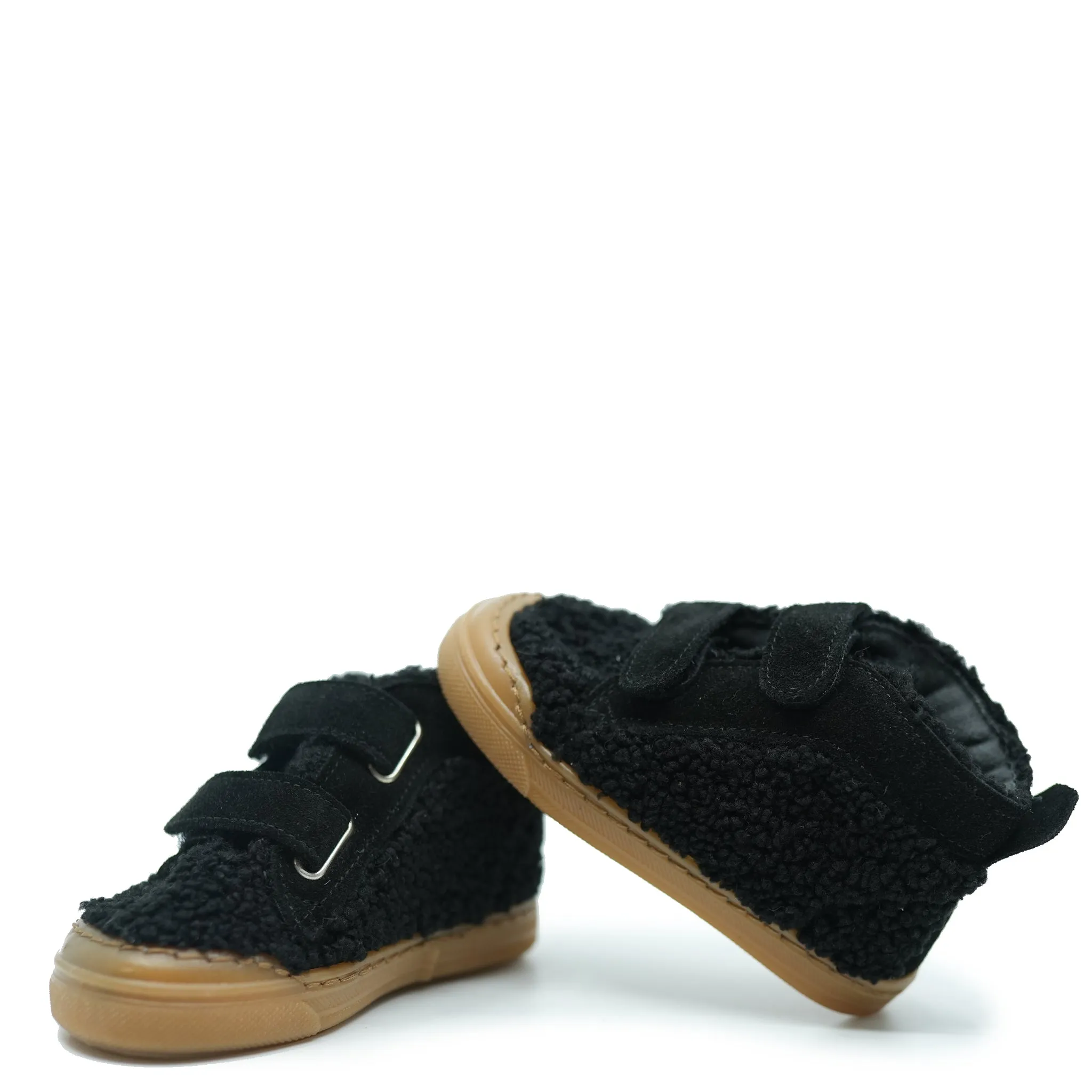 Pepe Black Shearling Sneaker Bootie