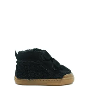 Pepe Black Shearling Sneaker Bootie