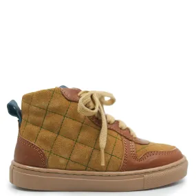 Petit Nord Cognac Quilted Hi Top Sneaker