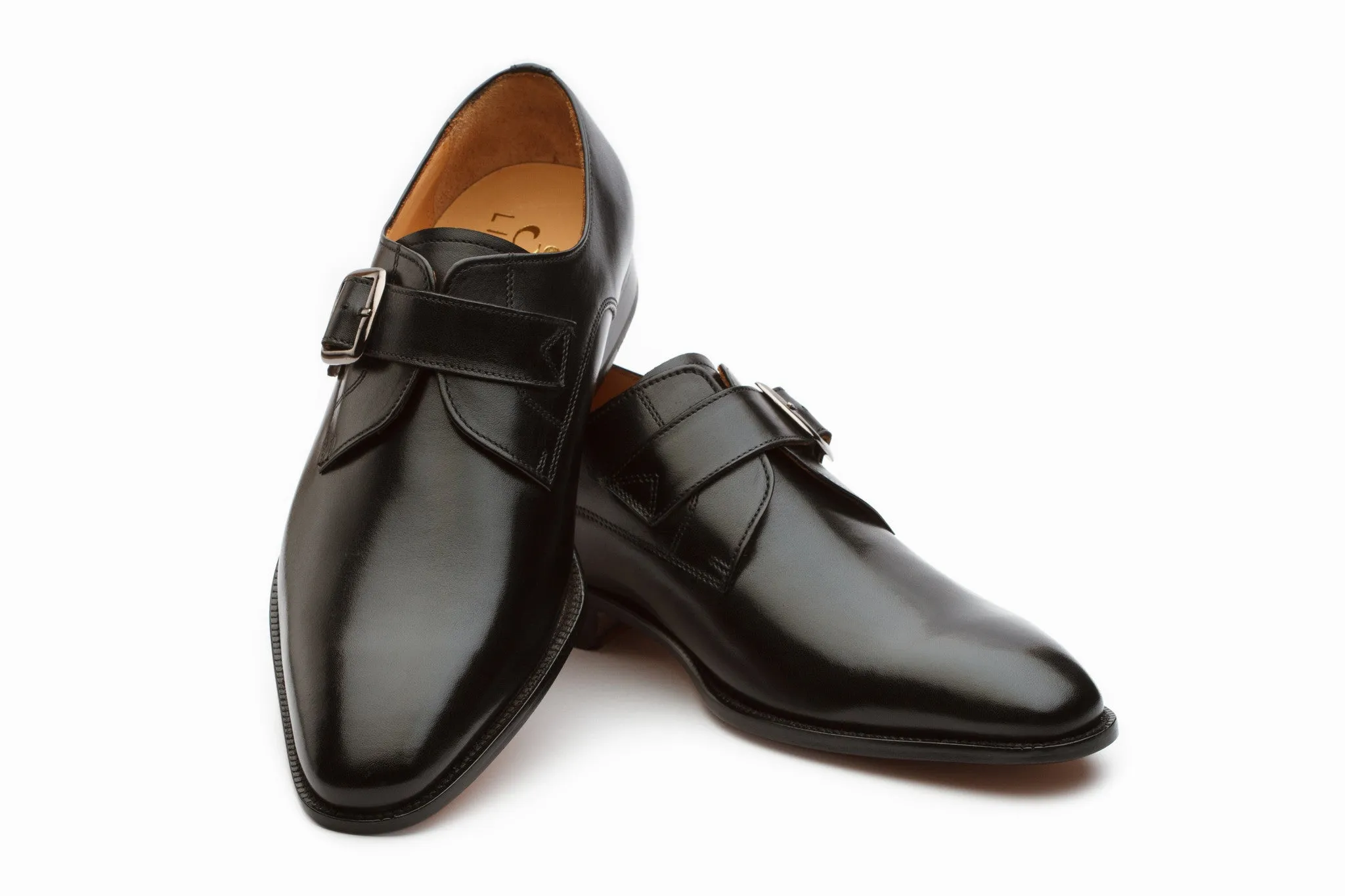 Plain Single Monkstrap - Black