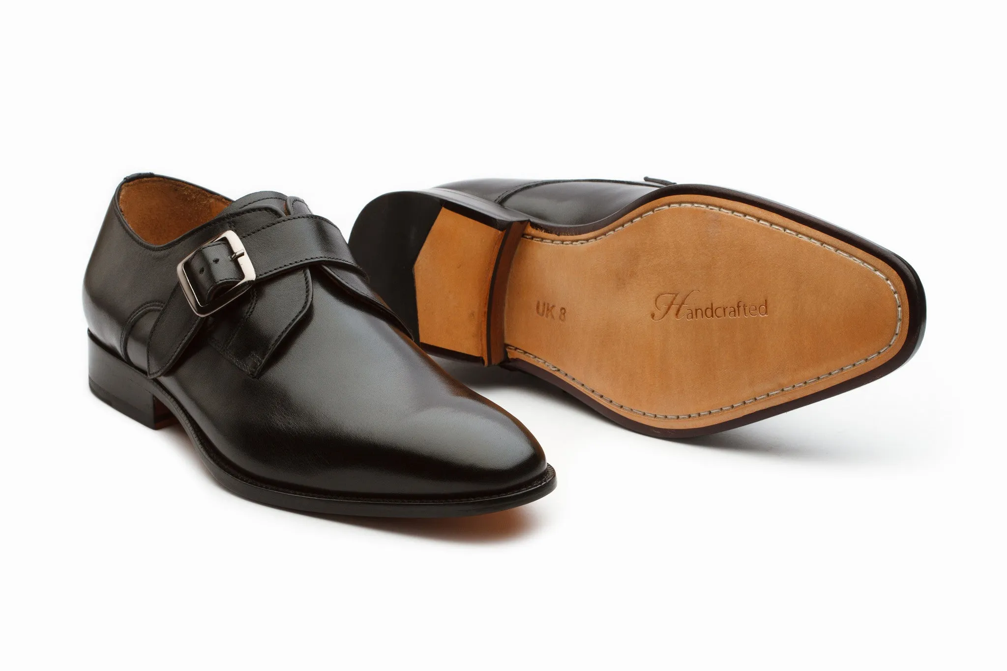 Plain Single Monkstrap - Black