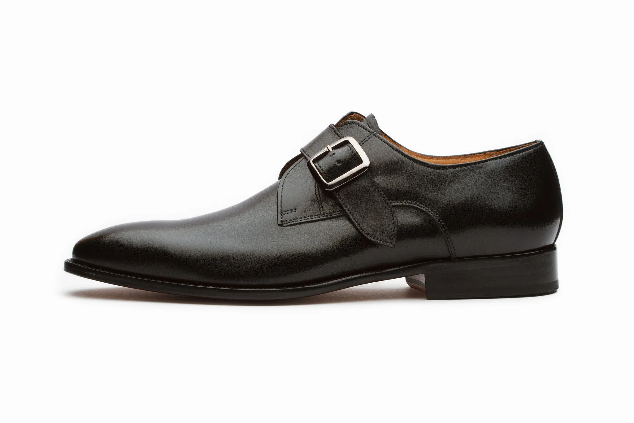 Plain Single Monkstrap - Black