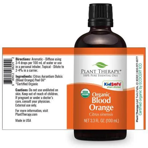 Plant Therapy Orange Blood Organic Essential Oil