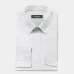 Premium wrinkle-free white cotton button down Shirt with hidden buttons