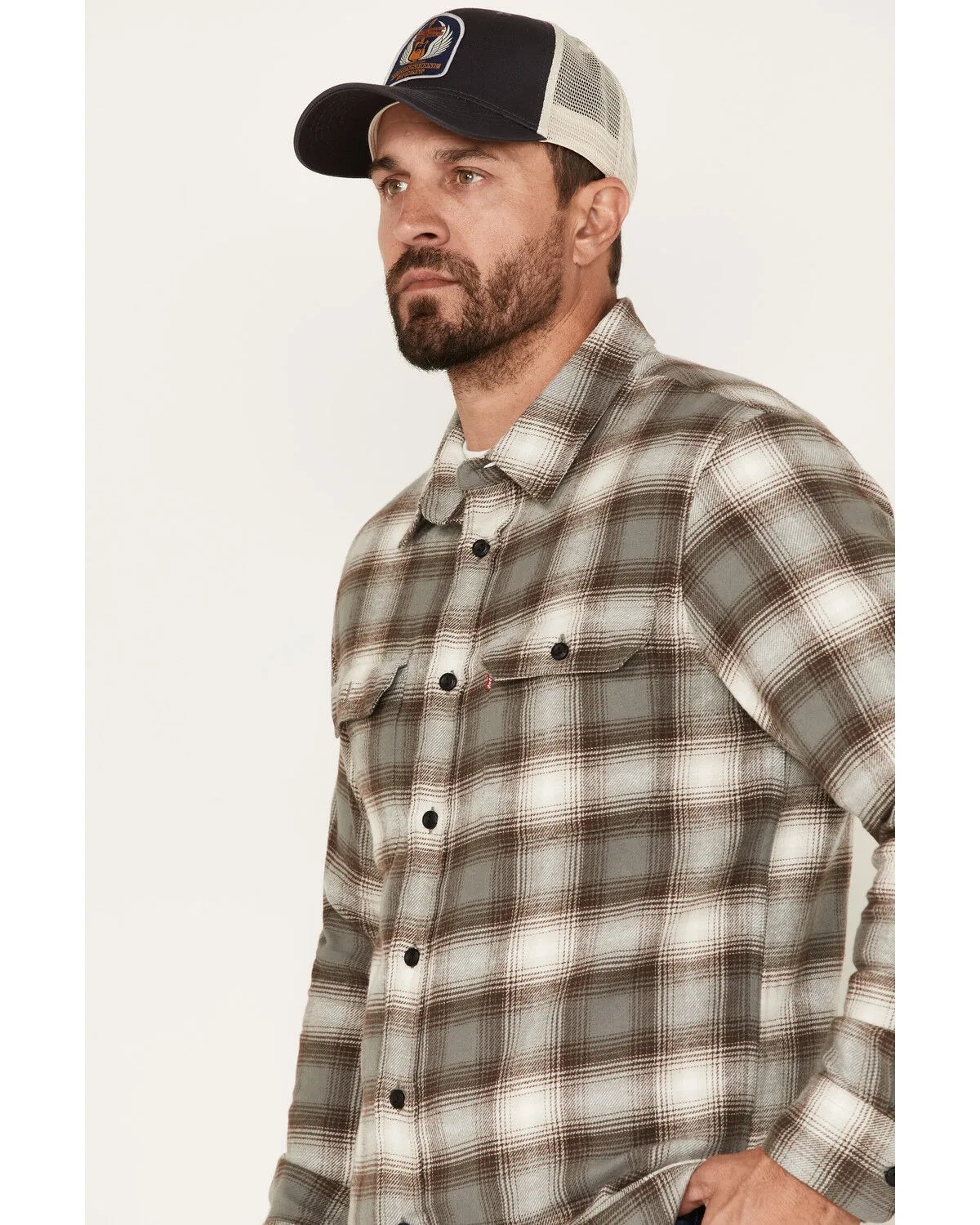 Product Name:  Levi's Men's Classic Worker Plaid Long Sleeve Button-Down Shirt