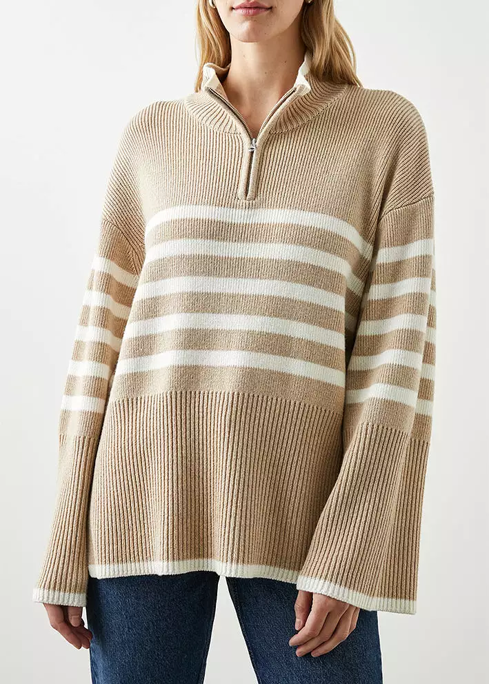 Rails Tessa Sweater - Sand Stripe