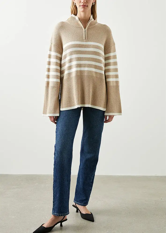 Rails Tessa Sweater - Sand Stripe