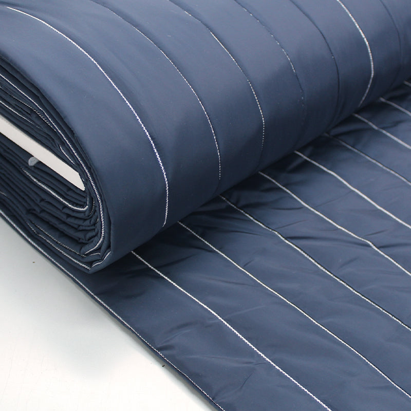 Ready Quilted Polyester Jacketing - Timmy - Matt Blue