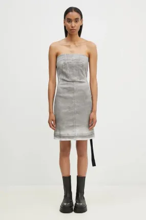 Rick Owens dress Splintered Denim Bustier gray color DS02D2501.HSCF