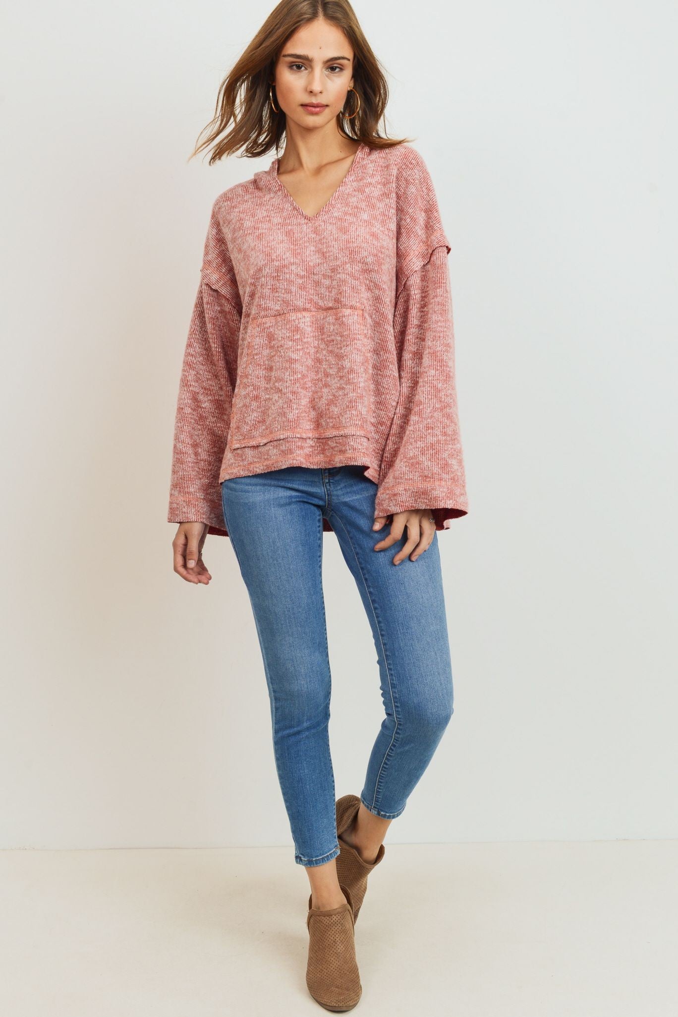 Sale - Easy Breezy Brushed Rib Front Pocket Top