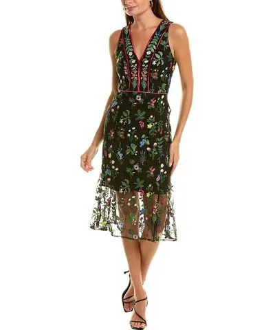 Sam Edelman Botanical Embroidered Midi Dress